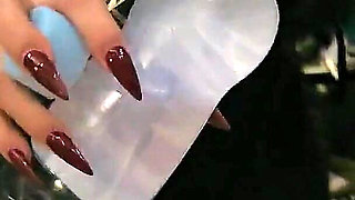 Sheela Sinner Long Nails Oiled Body Tickling Bondage on the Rack Part 2