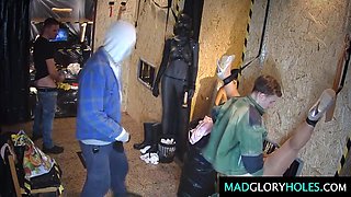 Big Breast cougar GangBanged and Eating Spunk