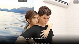 Stunning next door hottie in a 3D sex scene