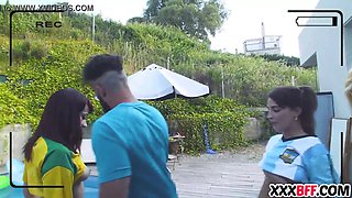 Soccer fans toying and hardcore