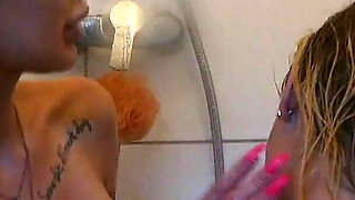 Horny Teen Lesbihot Passionate Dildo Sex in the Shower Between Girlfriendsan Sex with Hot Kisses and Sex Toys