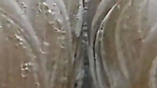 Wasshing my big bubble butt at shower in the bathroom