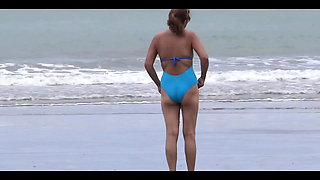 My Hairy Wife After the Beach Goes to the Apartment to Masturbate From How Excited the Men She Saw in Thong Put on Her - Ardient