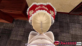 Christmas Elf Making Hottes Blowjob For Big Dick On A Bed 3D Animation Porn