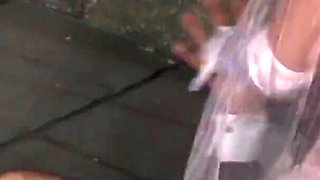 Bride pleasures the best man's eager cock also with her hot mouth