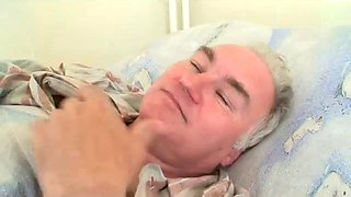 Grandpapa is fucked by hot nurse