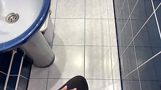 Compilation of Pissing in a Public Toilet! Close-up! POV!