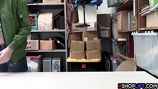 Slender virgin teen thief got fucked for shoplifting