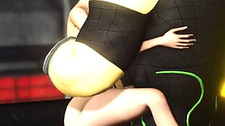 Alien sex! A hot super blonde gets fucked by Anubis on the exoplanet