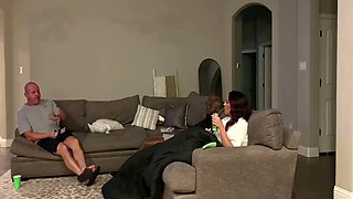 NEW Hotwife fucks BBC at home in front of cuck