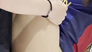 Asian Football Girl in Jersey Got Caught and Punished by Creampie