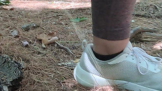 A quick pee in the forest