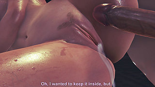 Superwoman Missionary Fuck - Tight Pussy Close-Up - Massive Cum Floods Her Hole (3D Hentai)