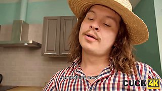 Cuck4k. man doesn't take part in gang-banging his gf with 5 friends