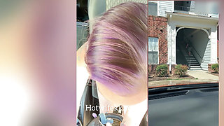 Hotwifekk waits in car while boyfriend fucks her friend