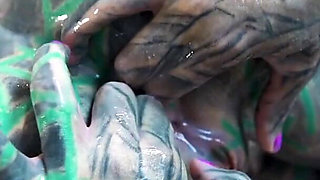 Tattoo Anal Gape Loving Girl Cumplay