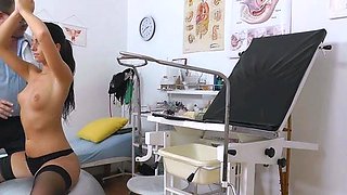 Hot handjob amateur in uniform fingered in high def