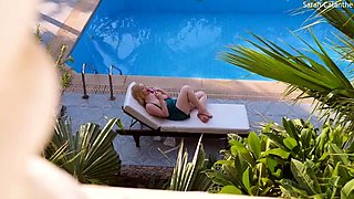 Sarah Calanthe - Garden voyeur - spying on me while I cum