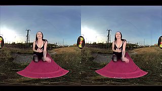 Bella - She Jerks For You At The Railway Embankment...