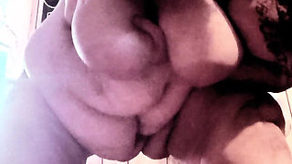 What's This Naked Whore Doing? Paddling Her Tits with a Wooden Spoon and Masterbated and Cums to the Fucking Moon