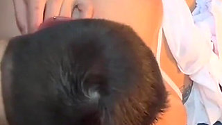 Redhead Nurse with Green Eyes Sucks Horny and Takes Deep Anal and Cum on Her Face