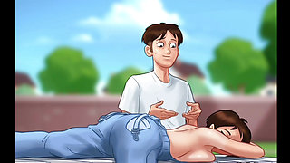 Bhabhi ko tel laga kar pel diya aur puri chut phad andar tak summertime saga game