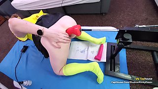 Big Dildo Bum Fun on the Fucking Machine with Essex Girl Lisa
