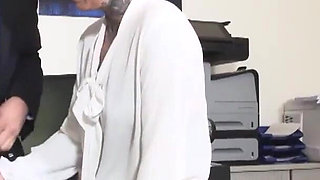 Tattooed secretary fucked by boss