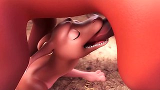 Naughty dragons are having fun in the barn 3d animated