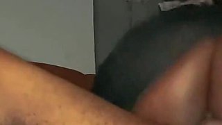 Naughty Ebony Babe Rides Her Step Dad and Cum Hard