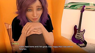 3D visual novel game featuring big natural tits and an erotic storyline