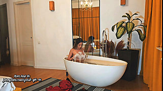 Red Robe, Hot Bath & Dirty Desires: Relaxed and Ready for Anal