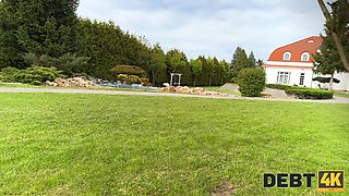 Lexi Luv enjoys white cock in the backyard POV