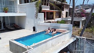 Busty Latina Letzy and Hot Russian Fucked on Vacation Trip