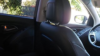 I Give My Stepson a Footjob in Car While I Am Wearing Stockings and Heels. Xstepmommyx