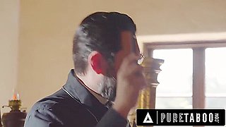Horny Virgin Teen 18+ Penelope Kay Seduces Pervert Priest To Fuck Her Ass