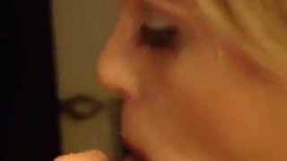 Teen Lenny has interracial threesome sex sucking and spreading her legs