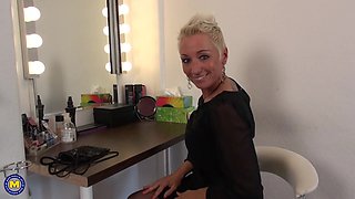 German Mature Lady With Blonde Short Hair And A Great Ass - MatureNl