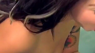 Aimee Black gets to suck huge cock and masturbates her horny pussy