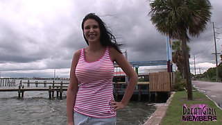 Bella Bares Her Huge Tits and More Around Tampa