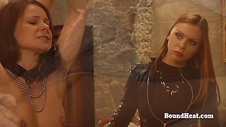 Busty Lesbian Slave Moaning And Orgasming From Masturbation With Mistress