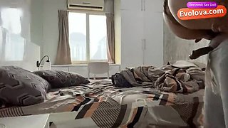 Naughty Bonnie Gets Fucked Hard By Roommate And Squirts Multiple Times - Evolova Electronic Sex Doll