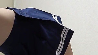 Big Tits Spill Out of Too Short T-shirt Thong Panties Wedgie in Camel Toe and Japanese Girl Cleaning Her Room in Girls Apartment