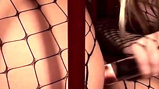 Caged French Lesbians Licking and Playing with Toy