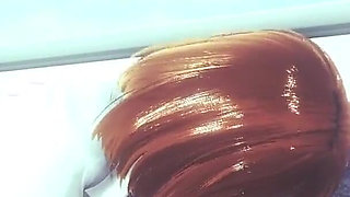 My Hero Academia Hentai - Uraraka Hard Sex with Momo in a Train [threesome, Handjob, Blowjob, Fucked, Creampie...] - Japanese as