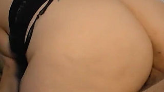 Milf sucks and fucks partner's cock on the couch