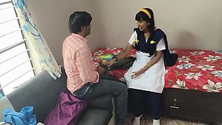Indian Bhabhi Gets Fucked in Uniform After College Class - Parizadi