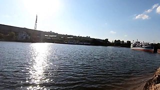 Blonde Babe MissMotivated's Naked River Bath