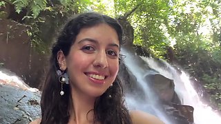 Slim Brunette Katty West Goes On a Tour With the Cum-covered Face After Hot BJ In the Public Toilet