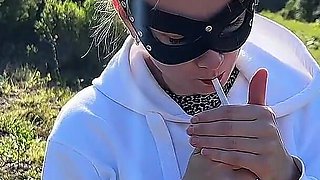 I Smoke and Walk Around in Public Without Panties and Show My Pussy.